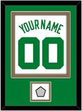 Boston Name & Number With Trophy Patch - Home White (1972-2018) - Double Mat 2