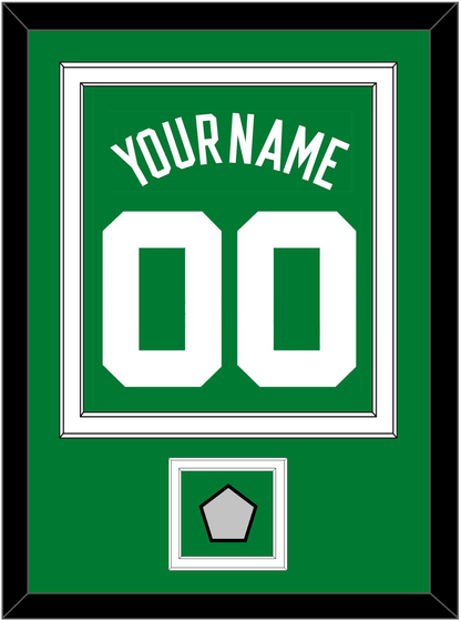 Boston Name & Number With Trophy Patch - Road Green (1972-2018) - Signature Tier 2
