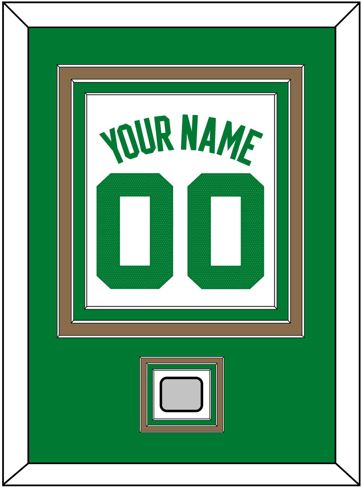 Boston Name & Number With Finals Patch - White Association - Premier Tier 2