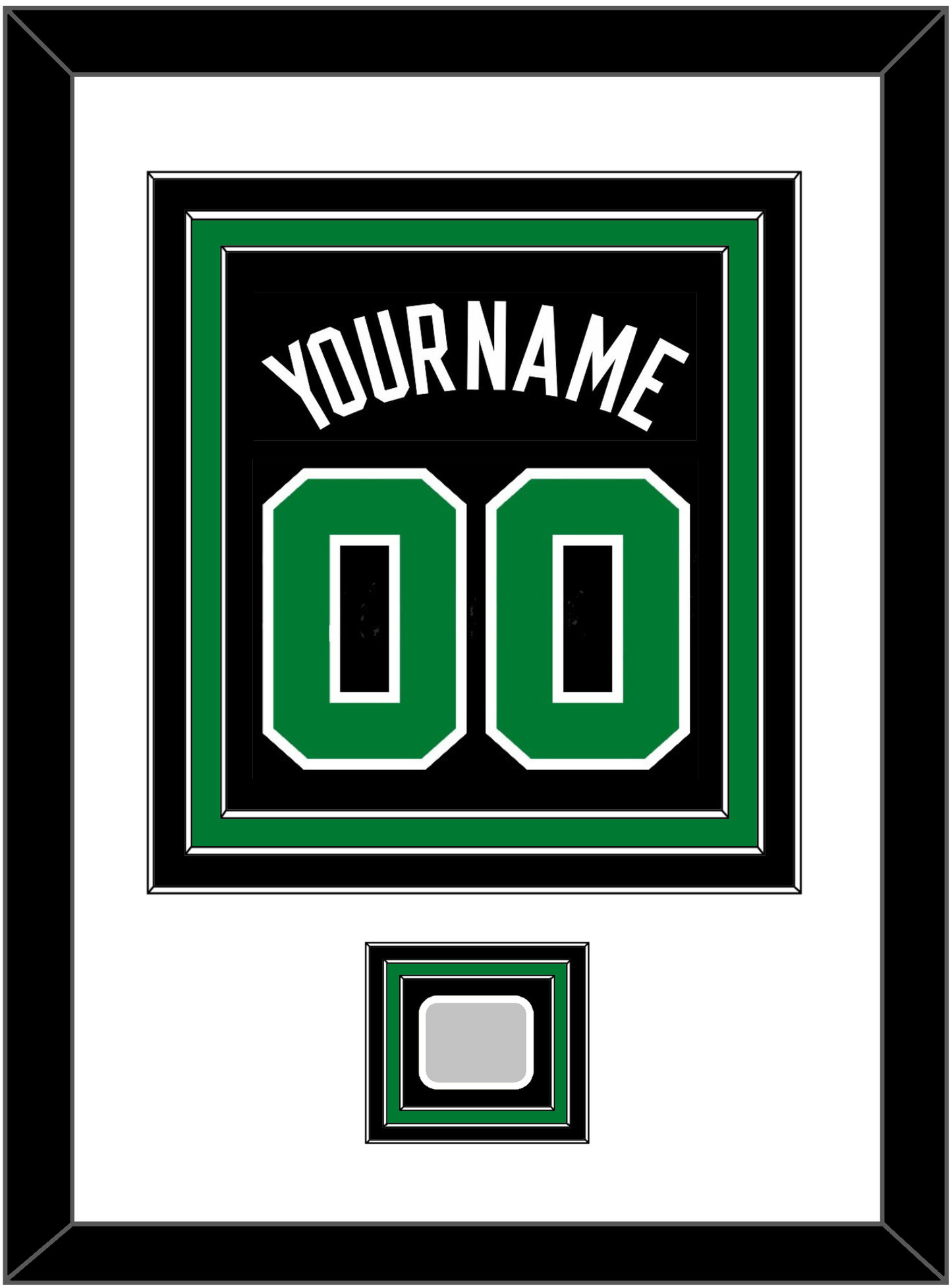 Boston Name & Number With Trophy Patch - Black Statement - Premier Tier 1
