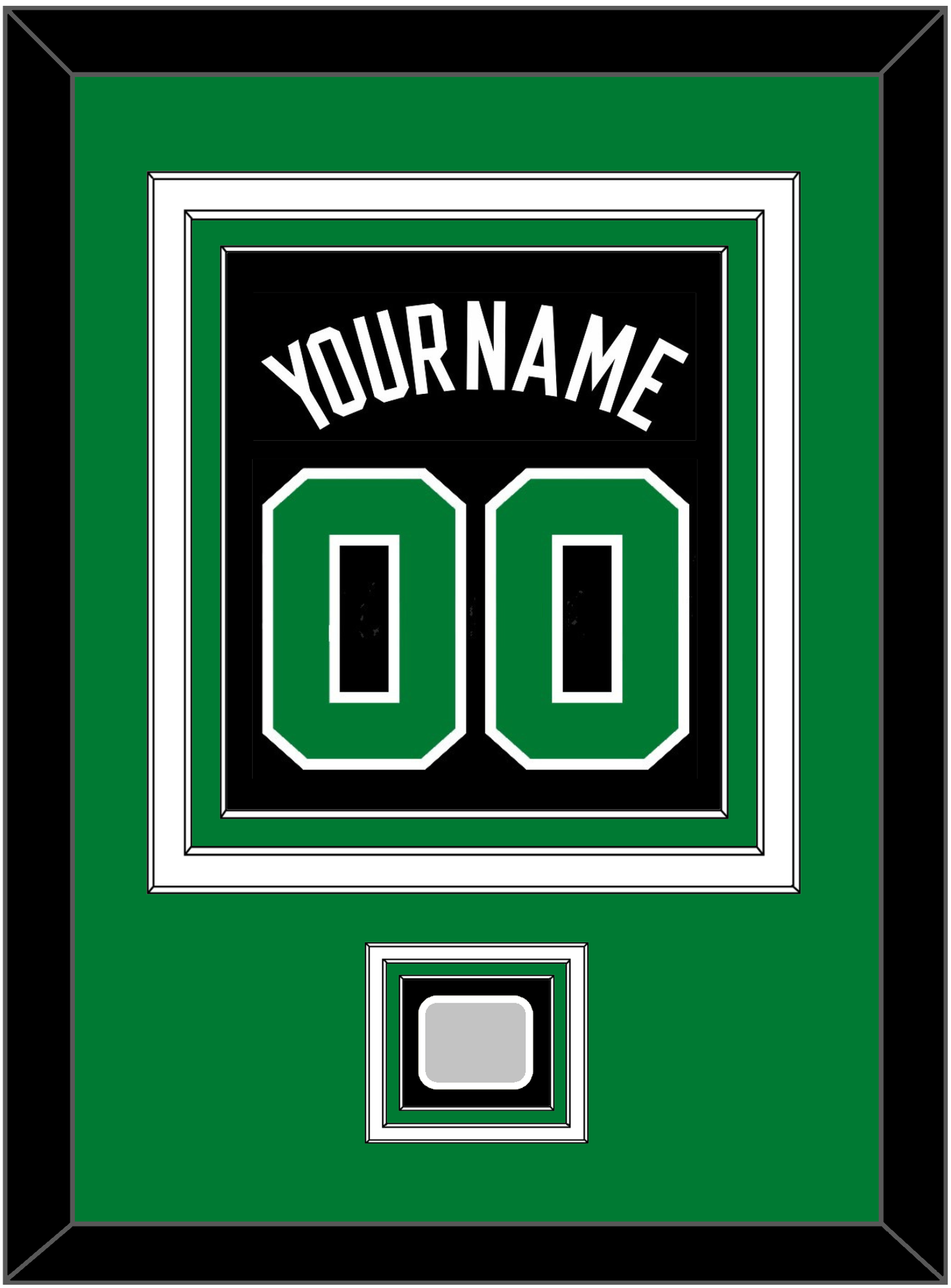 Boston Name & Number With Trophy Patch - Black Statement - Premier Tier 2