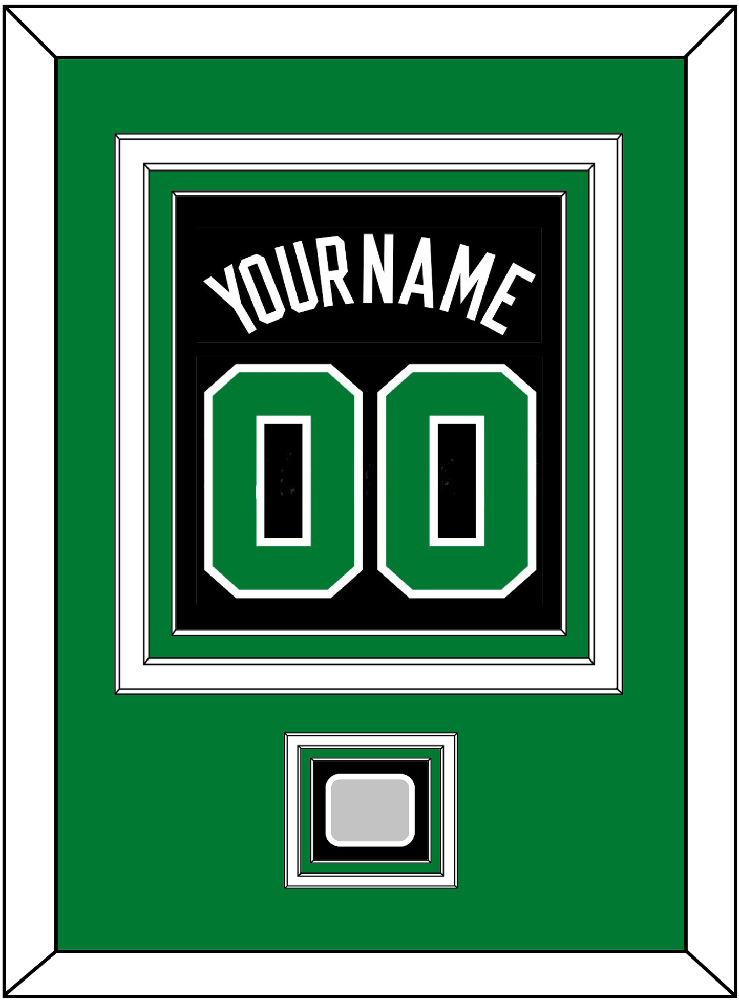Boston Name & Number With Finals Patch - Black Statement - Premier Tier 2