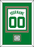 Boston Name & Number With Trophy Patch - Home White (1972-2018) - Triple Mat 2