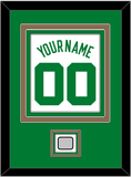 Boston Name & Number With Trophy Patch - Home White (1972-2018) - Triple Mat 2