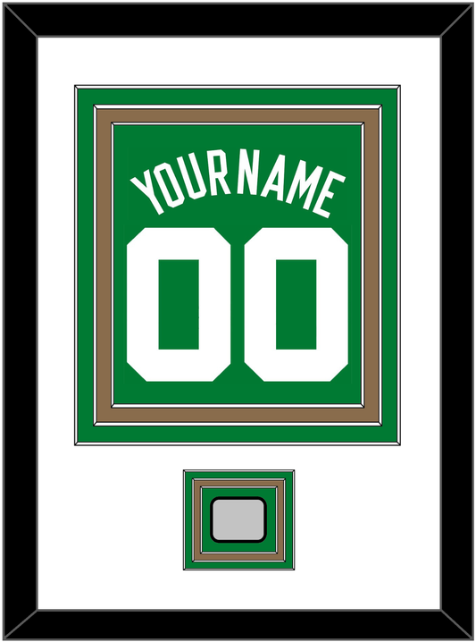 Boston Name & Number With Champions Patch - Road Green (1972-2018) - Premier Tier 1