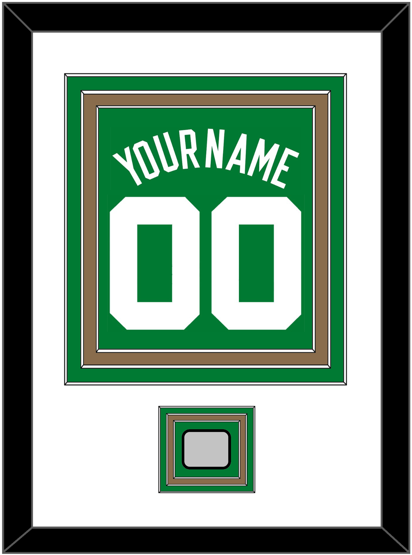 Boston Name & Number With Trophy Patch - Road Green (1972-2018) - Premier Tier 1