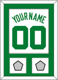 Boston Name & Number With 2 Trophy Patches - Home White (1972-2018) - Single Mat 1