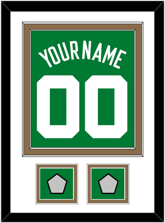 Boston Name & Number With 2 Trophy Patches - Road Green (1972-2018) - Signature Tier 1