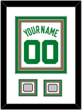 Boston Name & Number With 2 Trophy Patches - Home White (1972-2018) - Triple Mat 1