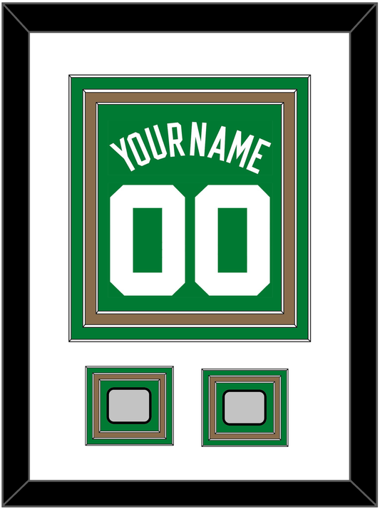 Boston Name & Number With 2 Trophy Patches - Road Green (1972-2018) - Premier Tier 1