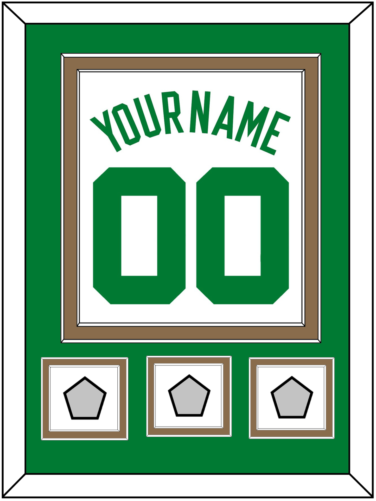 Boston Name & Number With 3 Trophy Patches - Home White (1972-2018) - Signature Tier 2