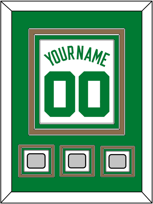 Boston Name & Number With 3 Trophy Patches - Home White (1972-2018) - Premier Tier 2