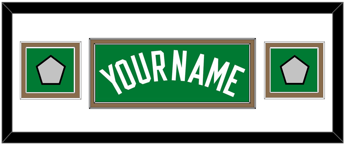 Boston Name & 2 Trophy Patches - Road Green (1972-2018) - Signature Tier 2