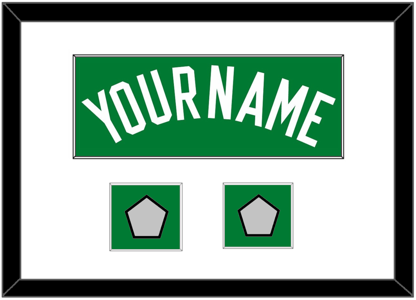Boston Name & 2 Trophy Patches - Road Green (1972-2018) - Essential Tier 1