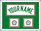 Boston Name & 2 Trophy Patches - Home White (1972-2018) - Double Mat 3