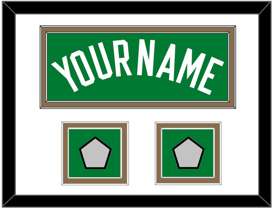 Boston Name & 2 Trophy Patches - Road Green (1972-2018) - Signature Tier 1