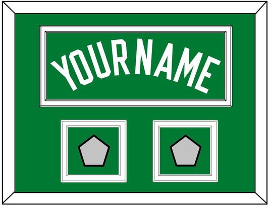 Boston Name & 2 Trophy Patches - Road Green (1972-2018) - Signature Tier 3
