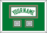Boston Name & 2 Trophy Patches - Home White (1972-2018) - Triple Mat 3