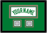 Boston Name & 2 Trophy Patches - Home White (1972-2018) - Triple Mat 3