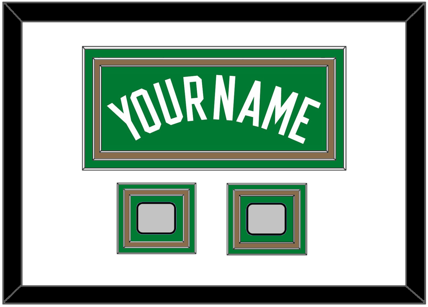Boston Name & 2 Trophy Patches - Road Green (1972-2018) - Premier Tier 1