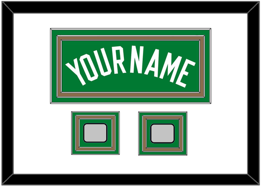 Boston Name & 2 Trophy Patches - Road Green (1972-2018) - Premier Tier 1