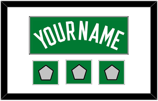 Boston Name & 3 Trophy Patches - Road Green (1972-2018) - Essential Tier 1