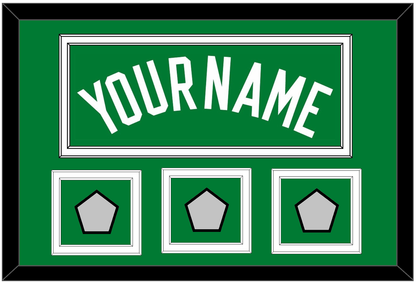 Boston Name & 3 Trophy Patches - Road Green (1972-2018) - Signature Tier 2