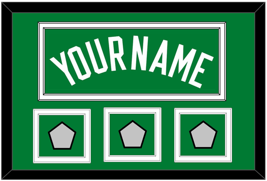 Boston Name & 3 Trophy Patches - Road Green (1972-2018) - Signature Tier 2