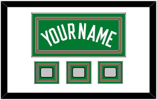 Boston Name & 3 Trophy Patches - Road Green (1972-2018) - Premier Tier 1