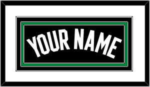 Boston Name - Black Statement - Triple Mat 1