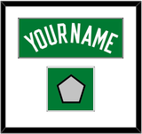 Boston Name & Trophy Patch - Road Green (1972-2018) - Single Mat 1