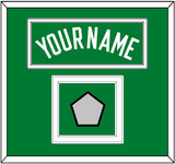 Boston Name & Finals Patch - Road Green (1972-2018) - Double Mat 2