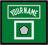 Boston Name & Finals Patch - Road Green (1972-2018) - Double Mat 2