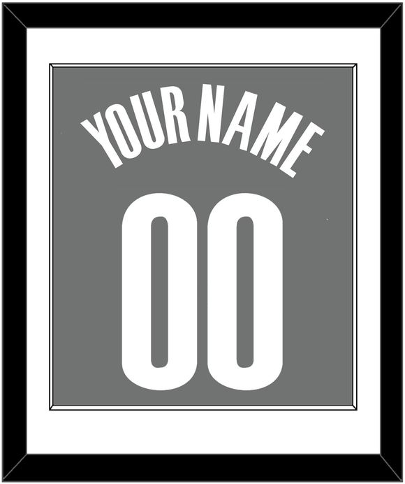 Brooklyn Name & Number - Charcoal Statement - Single Mat 1