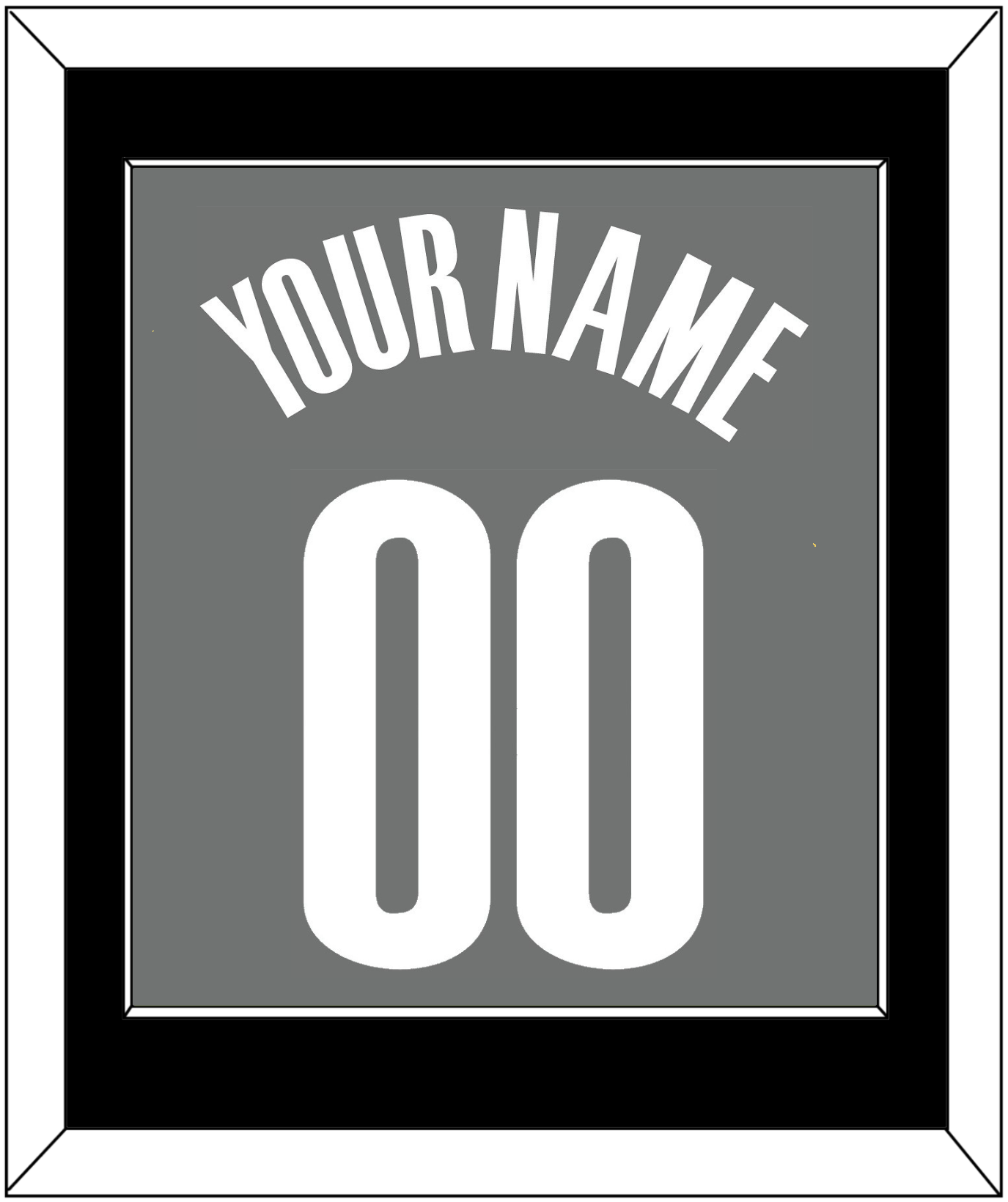 Brooklyn Name & Number - Charcoal Statement - Essential Tier 2