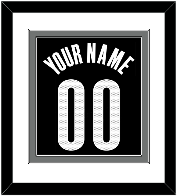 Brooklyn Name & Number - Black Icon - Double Mat 1