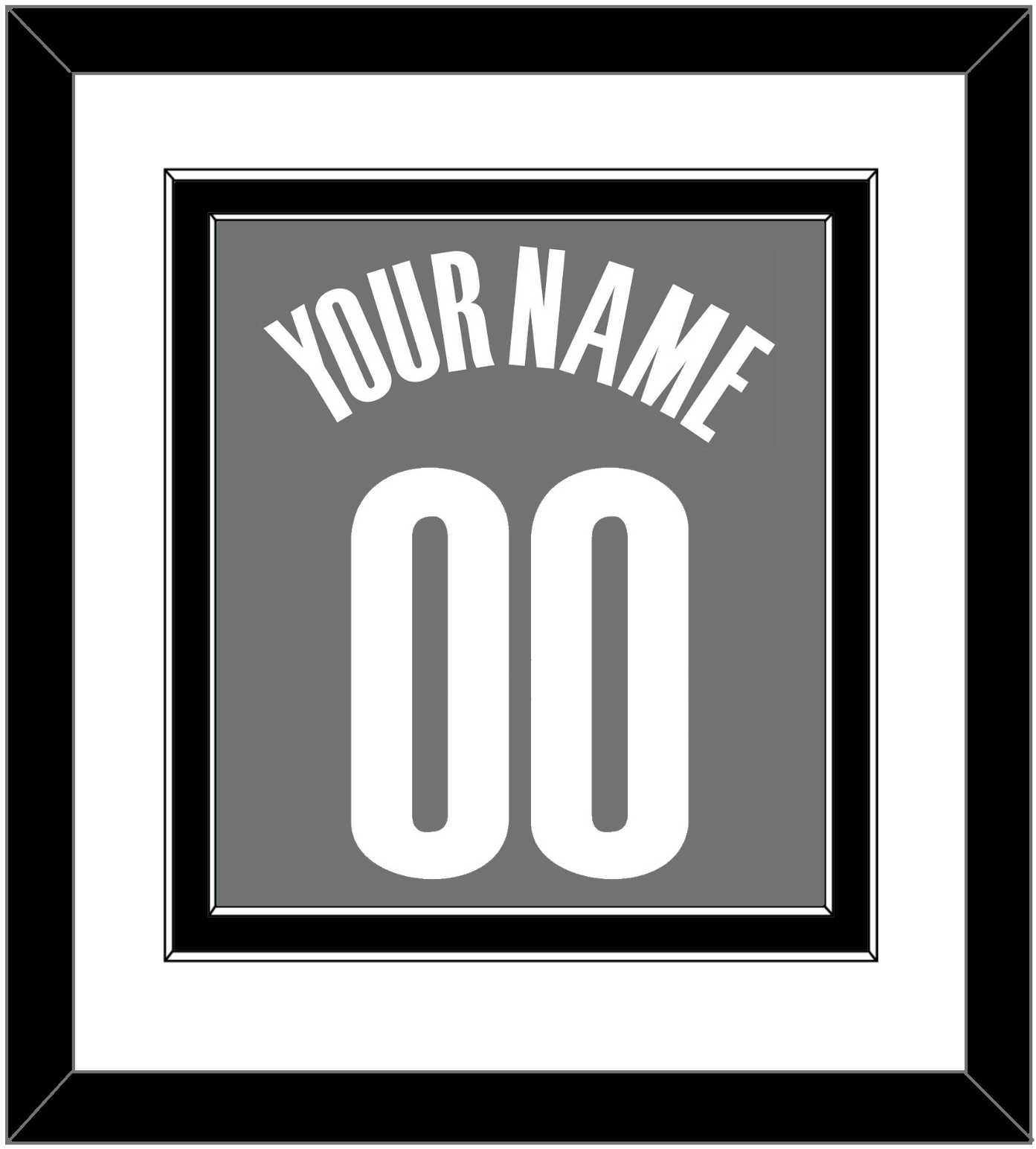 Brooklyn Name & Number - Charcoal Statement - Signature Tier 1