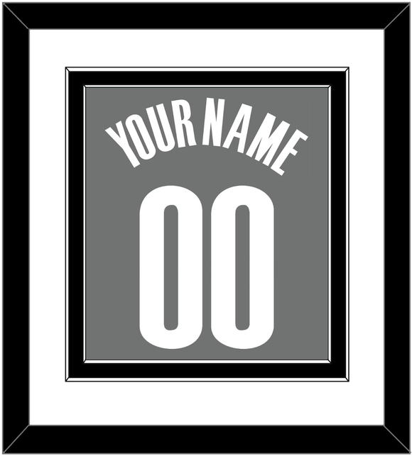 Brooklyn Name & Number - Charcoal Statement - Double Mat 1