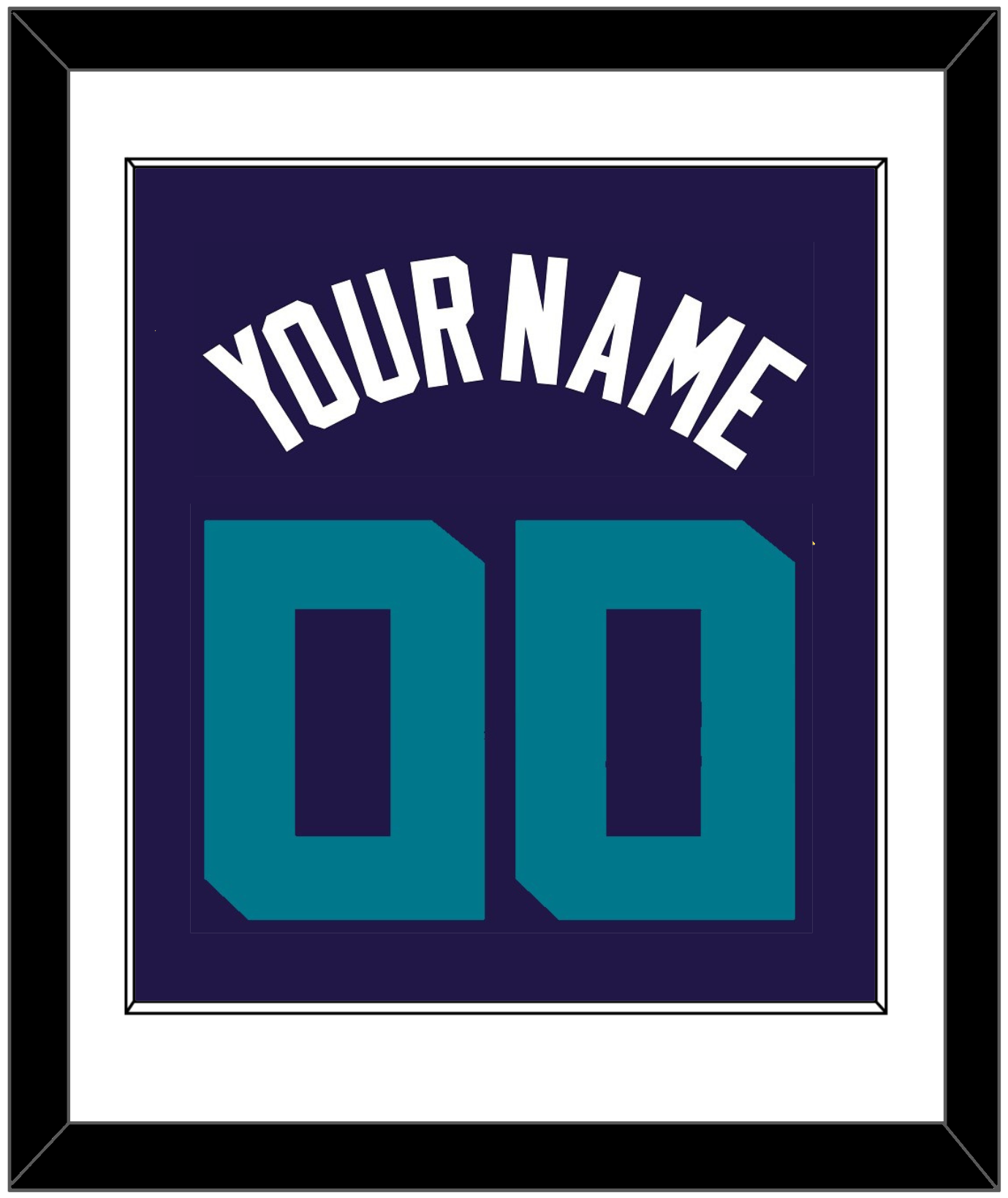 Charlotte Name & Number - Purple Statement - Essential Tier 1