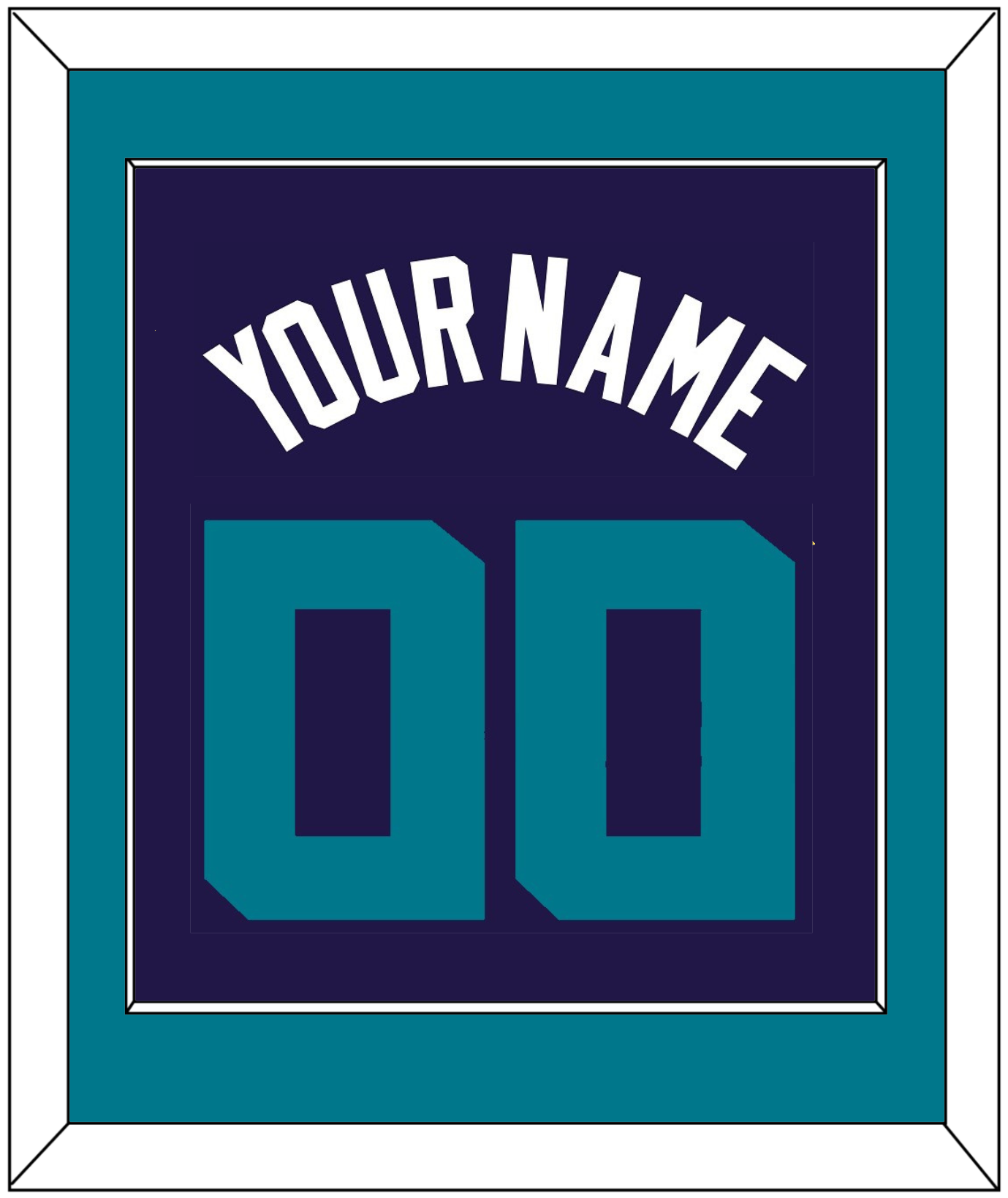 Charlotte Name & Number - Purple Statement - Essential Tier 2