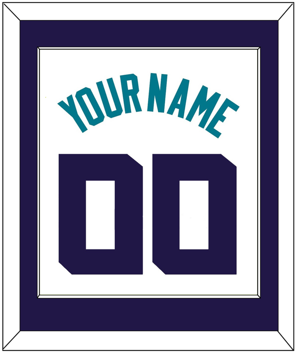 Charlotte Name & Number - White Association (2014-2020) - Single Mat 1