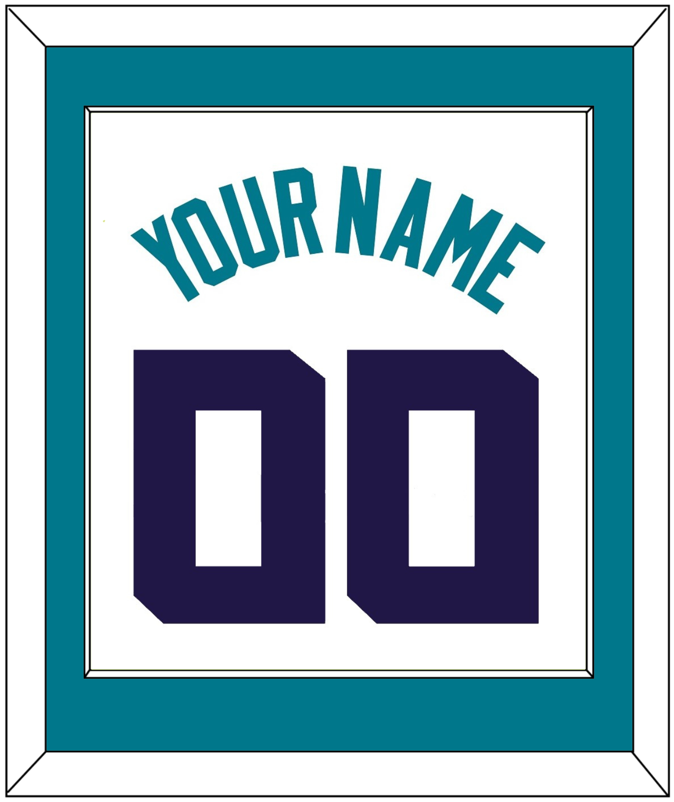 Charlotte Name & Number - White Association (2014-2020) - Essential Tier 2
