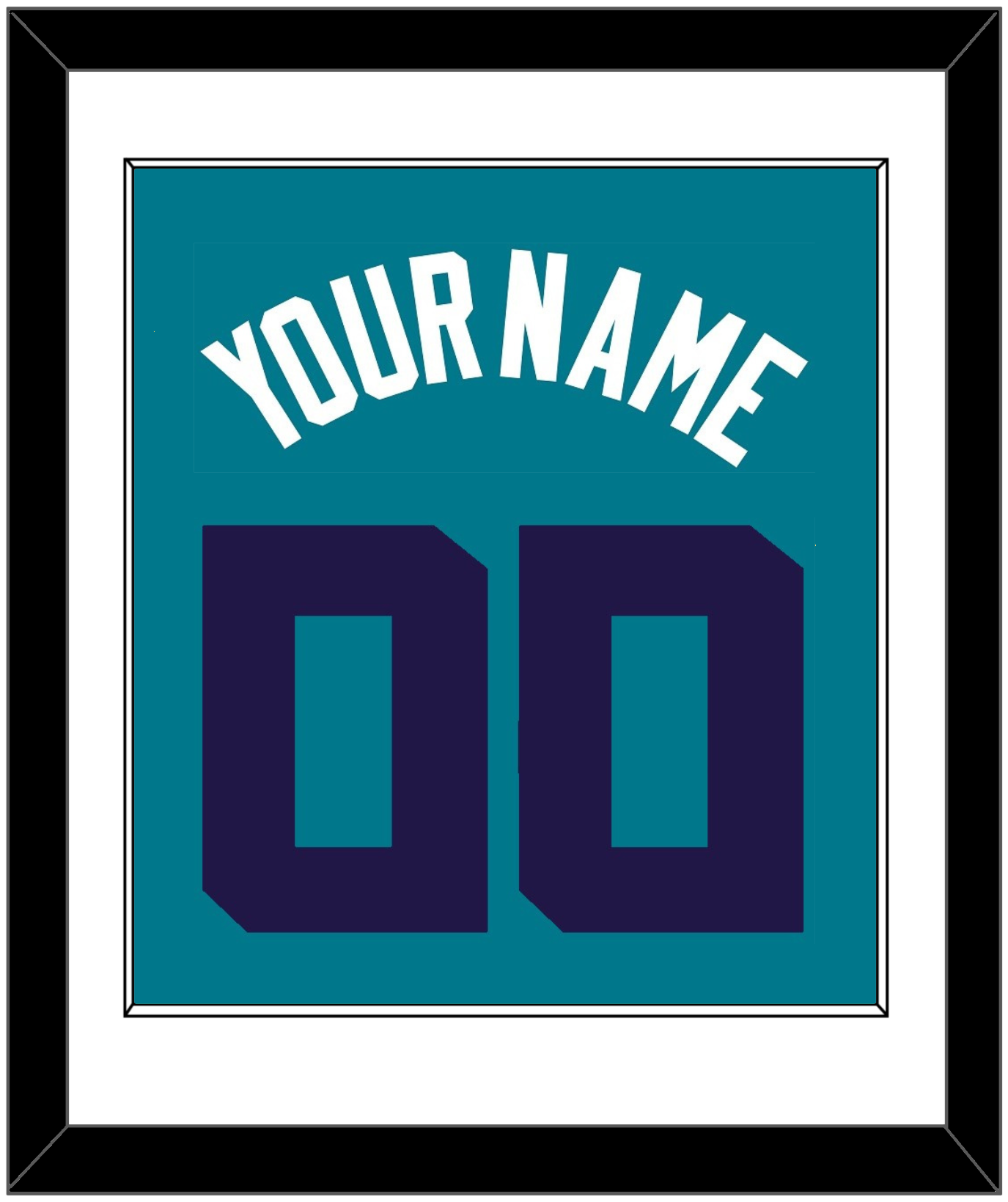 Charlotte Name & Number - Teal Icon (2014-2020) - Essential Tier 1