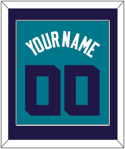 Charlotte Name & Number - Teal Icon (2014-2020) - Single Mat 2