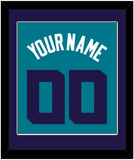 Charlotte Name & Number - Teal Icon (2014-2020) - Single Mat 2