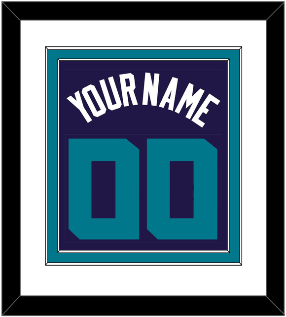 Charlotte Name & Number - Purple Statement - Double Mat 1