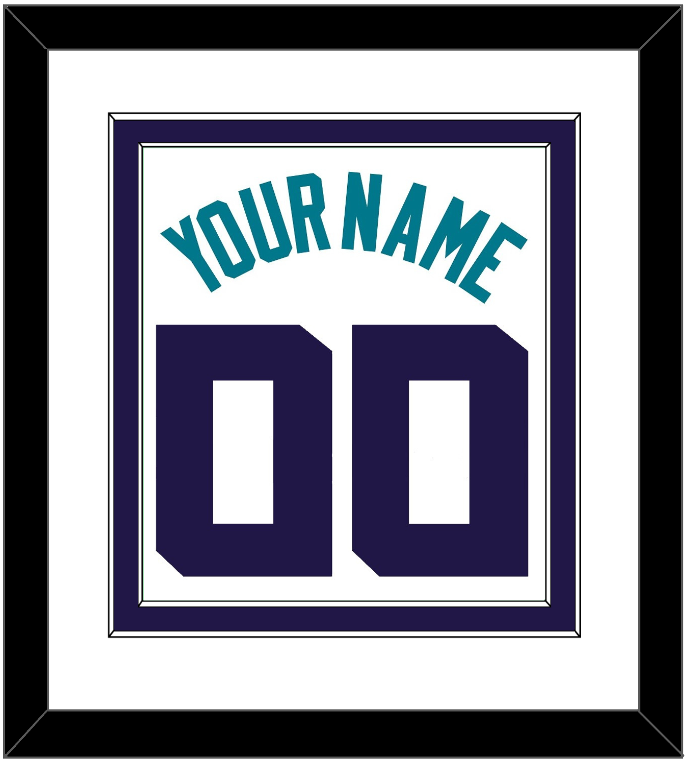 Charlotte Name & Number - White Association (2014-2020) - Signature Tier 1