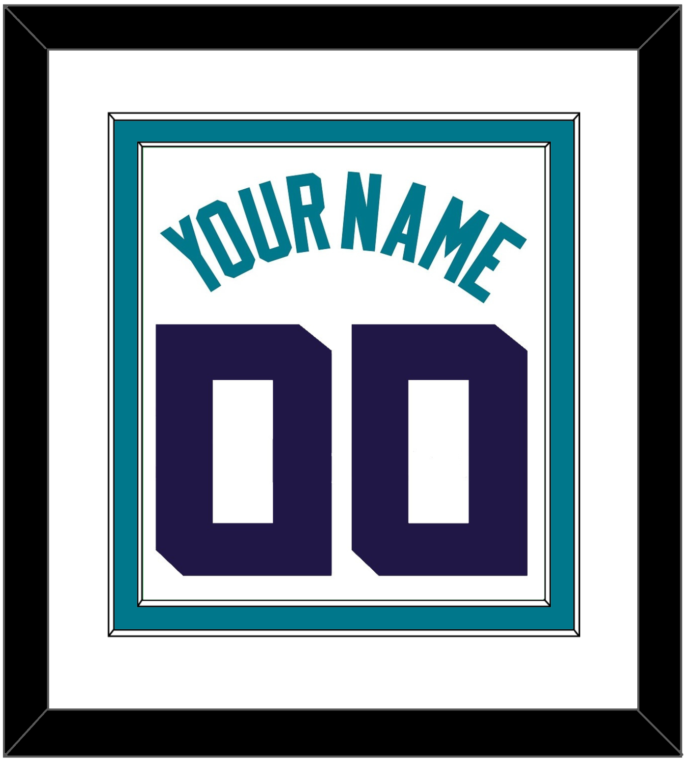 Charlotte Name & Number - White Association (2014-2020) - Signature Tier 2
