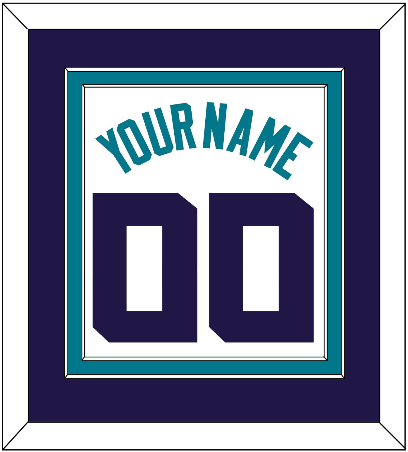 Charlotte Name & Number - White Association (2014-2020) - Signature Tier 3