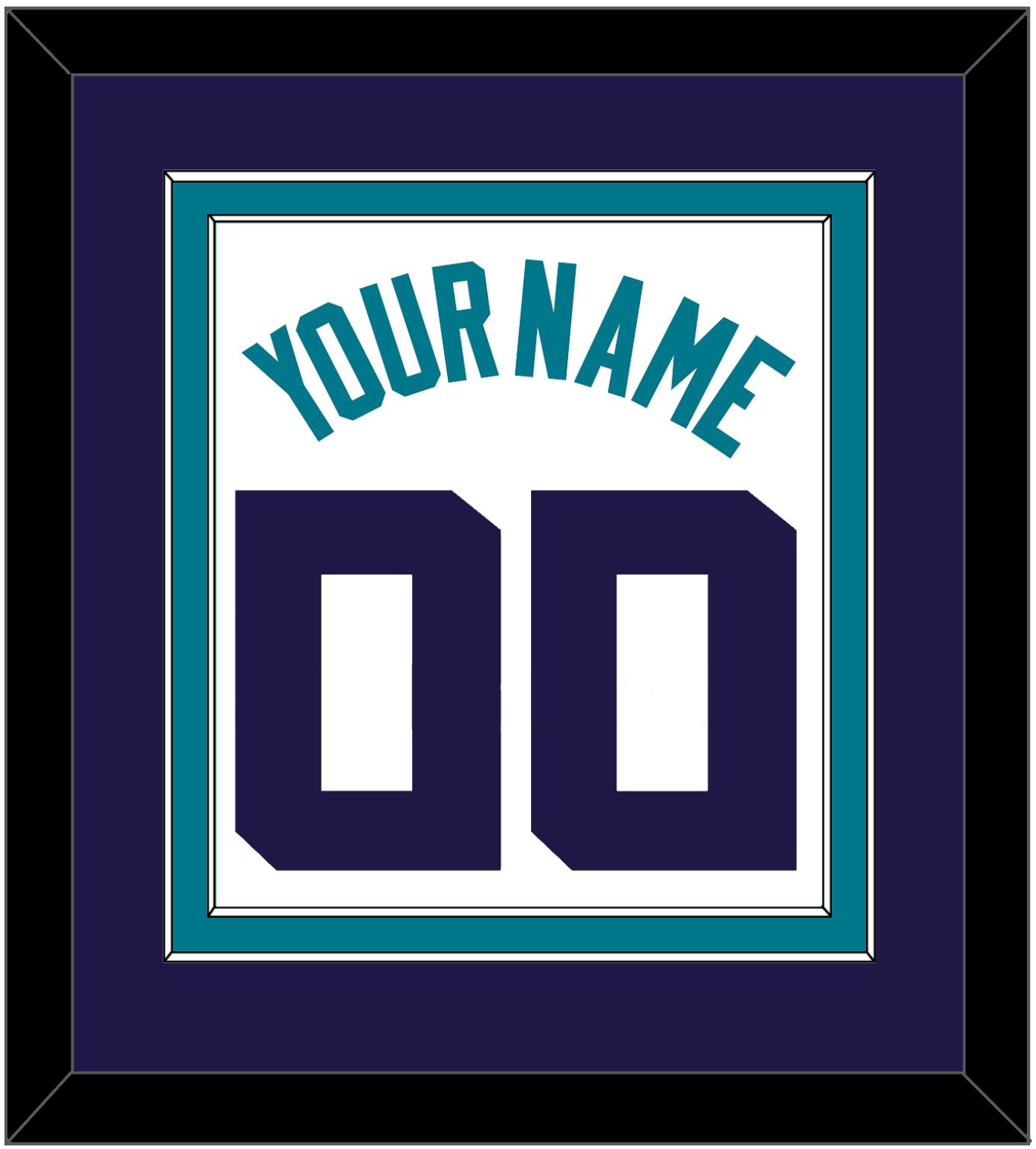 Charlotte Name & Number - White Association (2014-2020) - Signature Tier 3